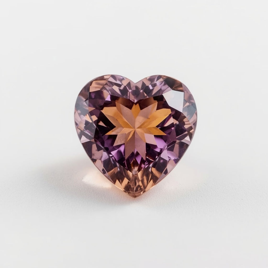 Ametrine 10PC Tiny 4x4 MM Heart Faceted Multicolor Brilliant Semi Precious Loose Gemstones