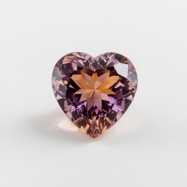 Ametrine 10PC Tiny 4x4 MM Heart Faceted Multicolor Brilliant Semi Precious Loose Gemstones