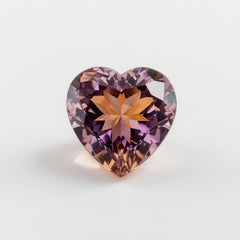 Ametrine 1PC Tiny 6x6 MM Heart Faceted Multicolor Polished Semi Precious Loose Gems