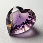 Ametrine 1PC Small 8x8 MM Heart Faceted Multicolor Luster Semi Precious Loose Gemstones