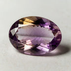 Ametrine 1PC Large 10x12 MM Oval Faceted Multicolor Genuine Semi Precious Loose Gems
