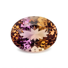 Ametrine 1PC Large 10x14 MM Oval Faceted Multicolor Superior Semi Precious Loose Gemstone