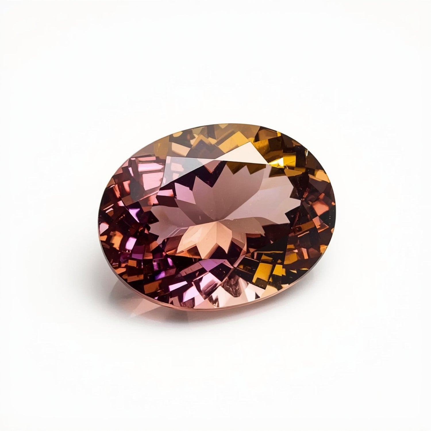 Ametrine 1PC Chunky 13x18 MM Oval Faceted Multicolor Fiery Semi Precious Gems