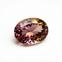 Ametrine 1PC Chunky 13x18 MM Oval Faceted Multicolor Fiery Semi Precious Gems