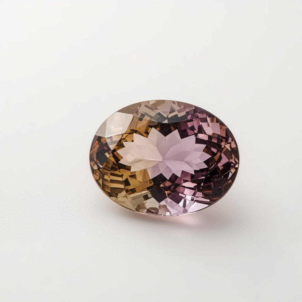 Ametrine 1PC Tiny 3x5 MM Oval Faceted Multicolor Brilliant Semi Precious Loose Gemstones