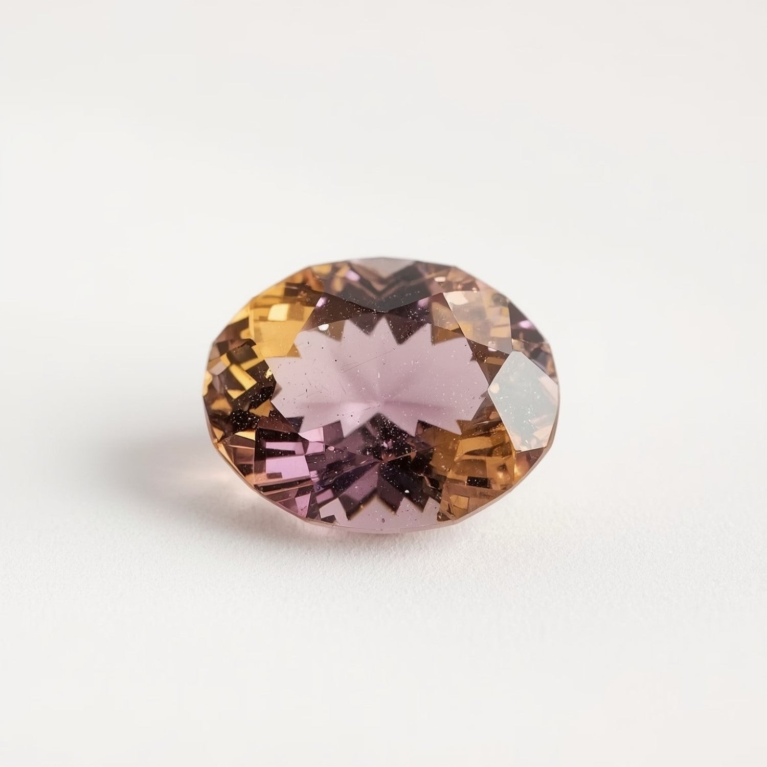 Ametrine 1PC Tiny 4x6 MM Oval Faceted Multicolor Sparkling Semi Precious Gems Immagine principale del prodotto