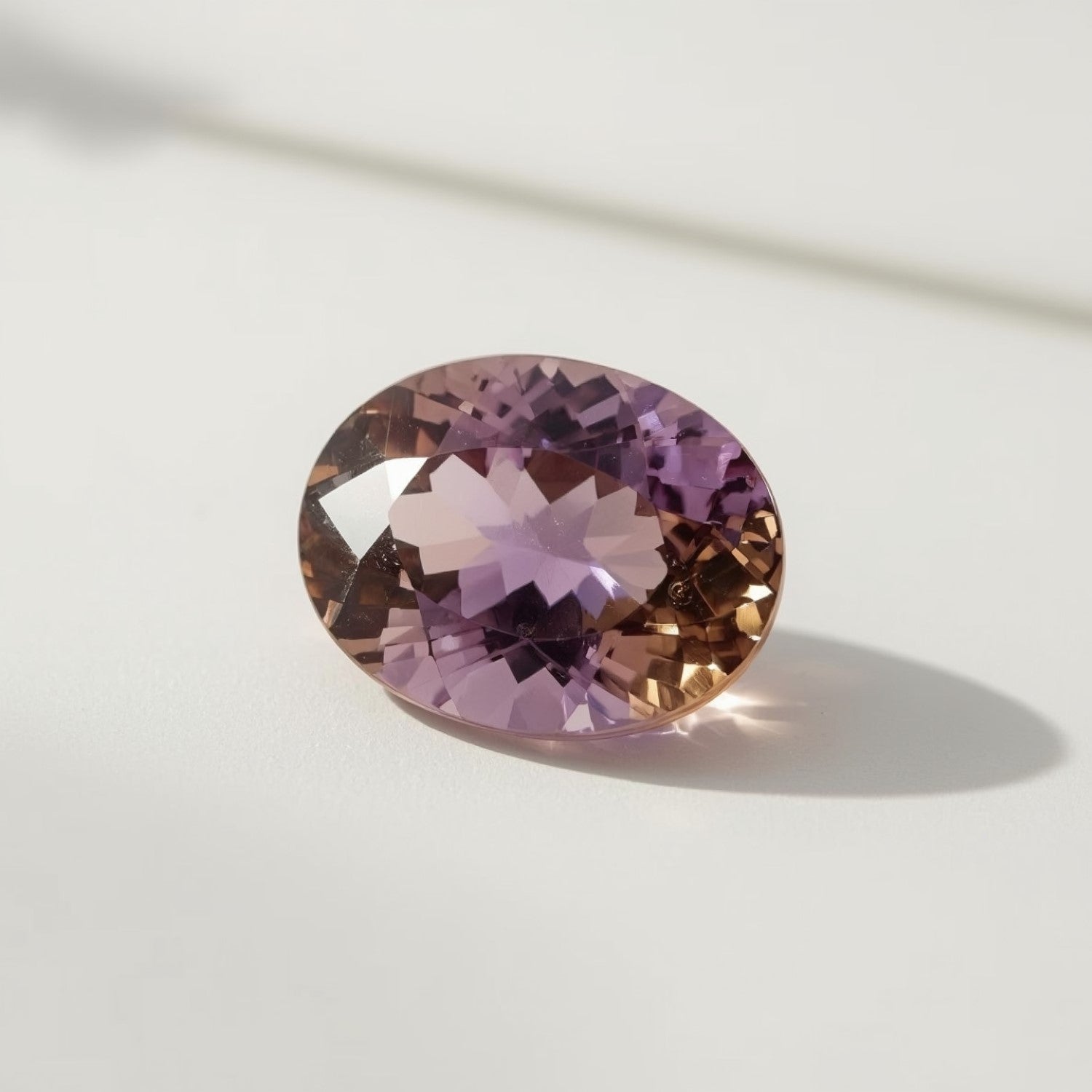 Ametrine 1PC Tiny 4x6 MM Oval Faceted Multicolor Sparkling Semi Precious Gems Immagine secondaria del prodotto
