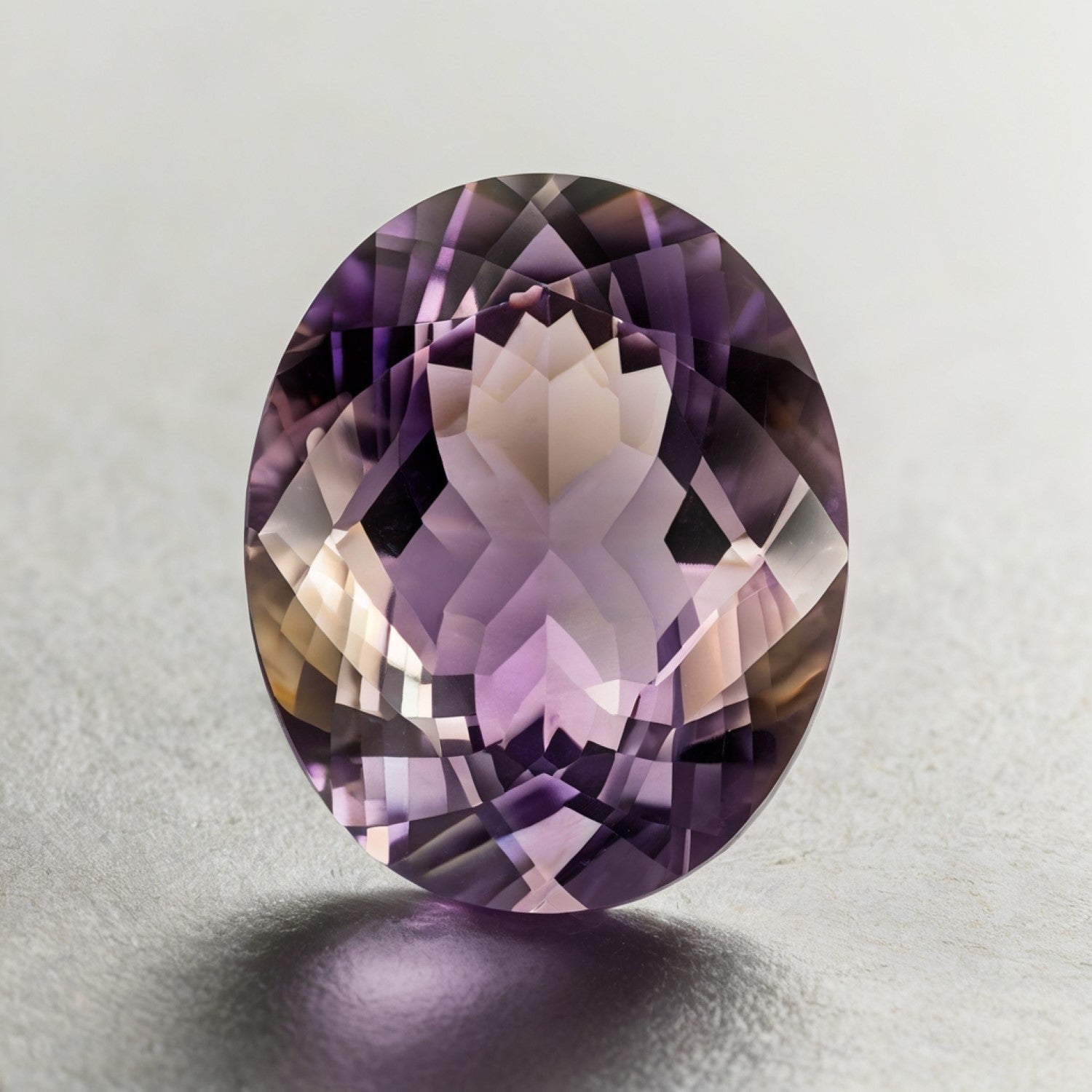 Ametrine 1PC Medium 7x10 MM Oval Faceted Multicolor Shine Semi Precious Loose Gems