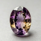 Ametrine 1PC Small 7x9 MM Oval Faceted Multicolor Lustrous Semi Precious Gems