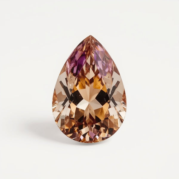 Ametrine 1PC Chunky 13x18 MM Pear Faceted Multicolor Natural Semi Precious Loose Gemstone