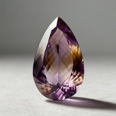Ametrine 1PC Medium 8x10 MM Pear Faceted Multicolor Splendid Semi Precious Gems
