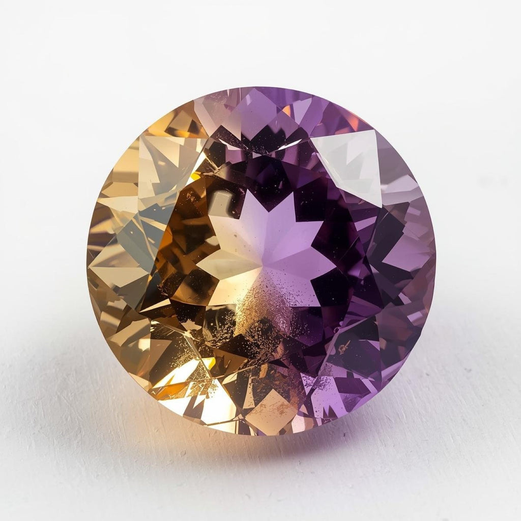 Ametrine 1PC Chunky 16x16 MM Round Faceted Multicolor Pure Semi Precious Loose Gemstones