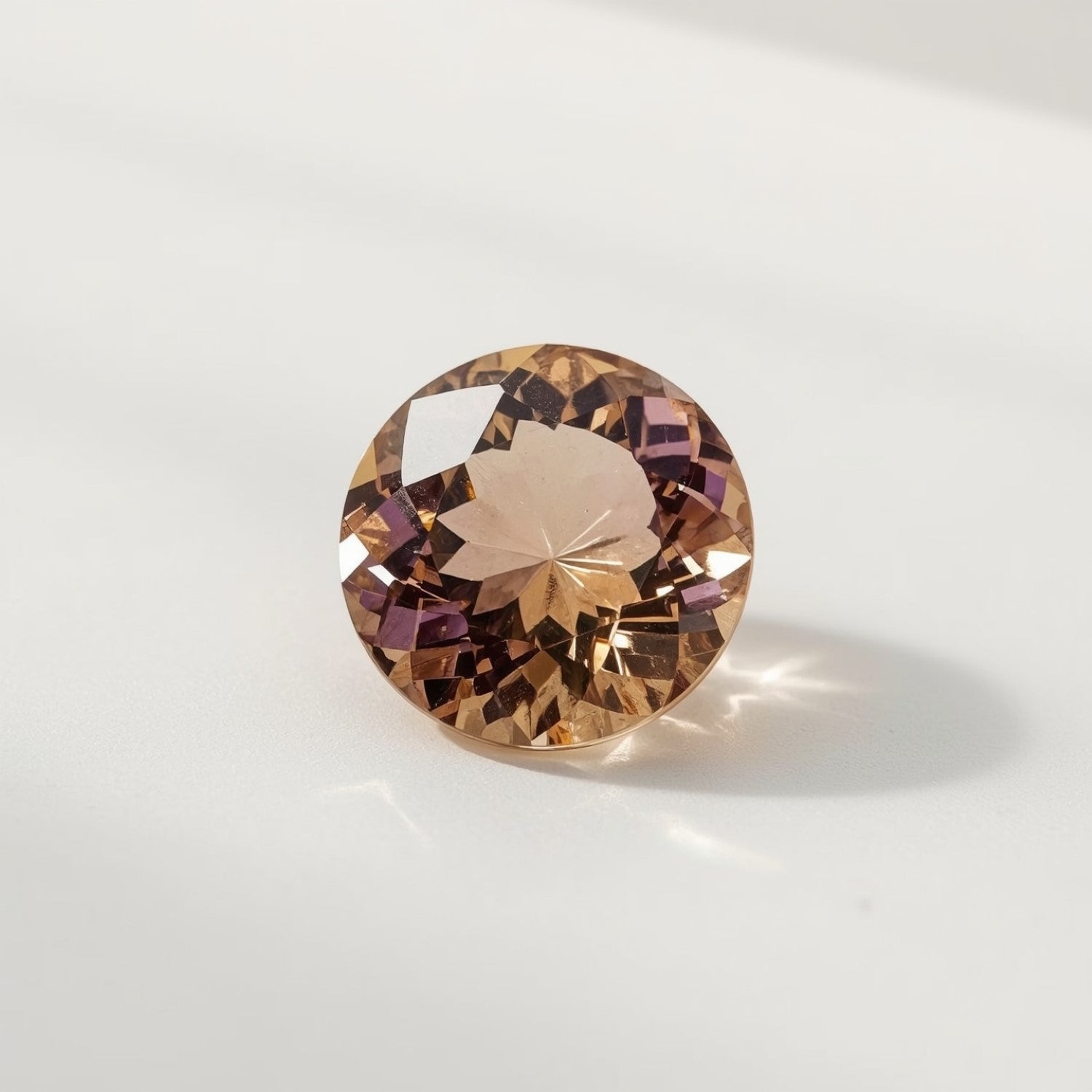 Ametrine 1PC Tiny 5x5 MM Round Faceted Multicolor Sparkling Semi Precious Gems