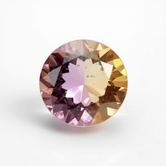 Ametrine 1PC Small 7x7 MM Round Faceted Multicolor Splendid Semi Precious Loose Gemstone