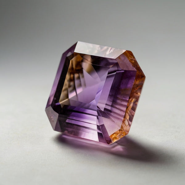 Ametrine 1PC Large 12x12 MM Square Faceted Multicolor High-Quality Semi Precious Loose Gemstones