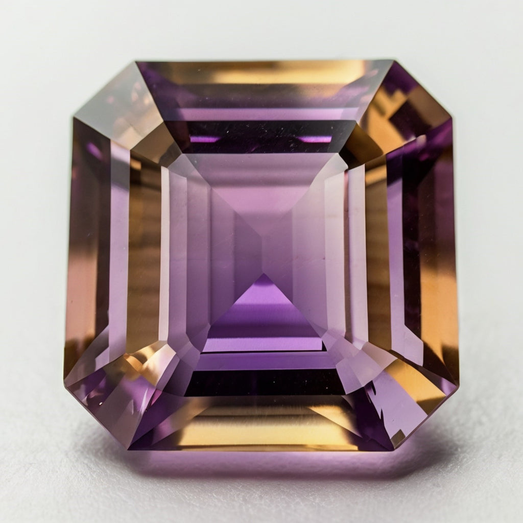 Ametrine 1PC Chunky 16x16 MM Square Faceted Multicolor Pure Semi Precious Loose Gemstones