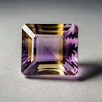 Ametrine 1PC Tiny 6x6 MM Square Faceted Multicolor Polished Semi Precious Loose Gems