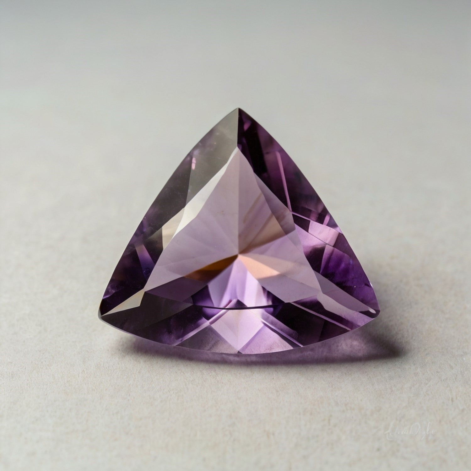 Ametrine 1PC Tiny 5x5 MM Triangle Faceted Multicolor Sparkling Semi Precious Gems Immagine principale del prodotto