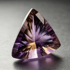 Ametrine 1PC Small 8x8 MM Triangle Faceted Multicolor Luster Semi Precious Loose Gemstones