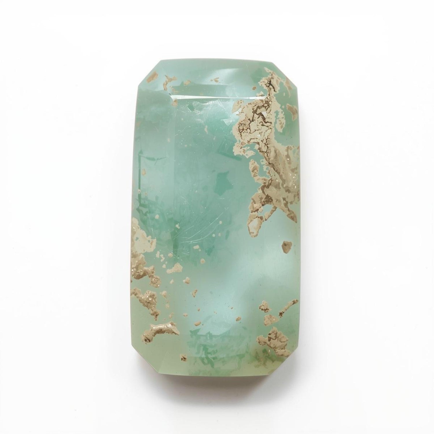 Amazonite 1PC Large 8x16 MM Baguette Cabochon Green Superior semi Precious Gems Image principale du produit