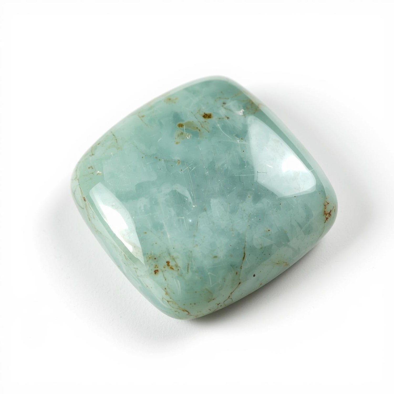 Amazonite 1PC Tiny 6x6 MM Cushion Cabochon Green Shine semi Precious Loose Gemstones Immagine principale del prodotto
