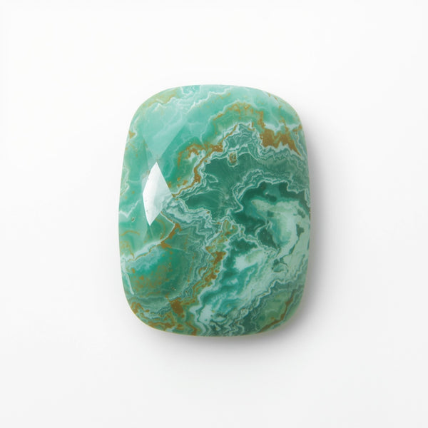 Amazonite 1PC Small 6x9 MM Emerald Cabochon Green Fiery semi Precious Semi Precious Gemstone