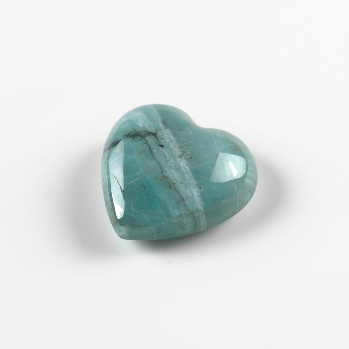 Amazonite 1PC Small 7x7 MM Heart Cabochon Green Shine semi Precious Loose Gemstones