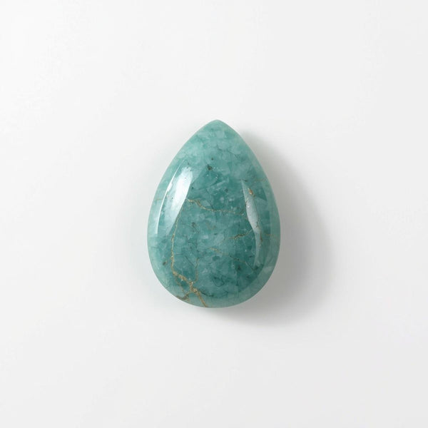 Amazonite 10PC Tiny 4x6 MM Pear Cabochon Green Lustrous semi Precious Loose Gemstone
