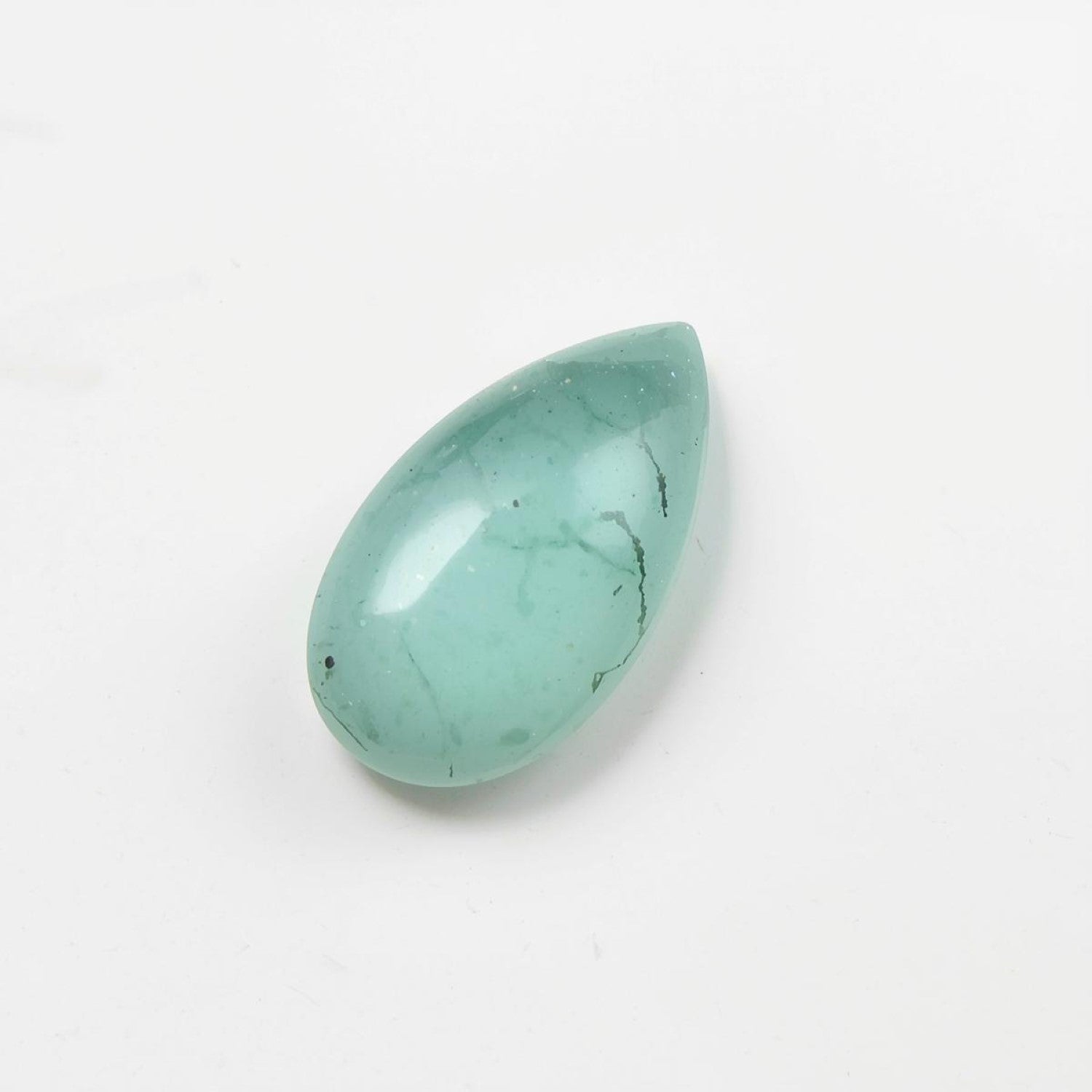 Amazonite 1PC Tiny 5x7 MM Pear Cabochon Green Shine semi Precious Loose Gemstones Immagine principale del prodotto