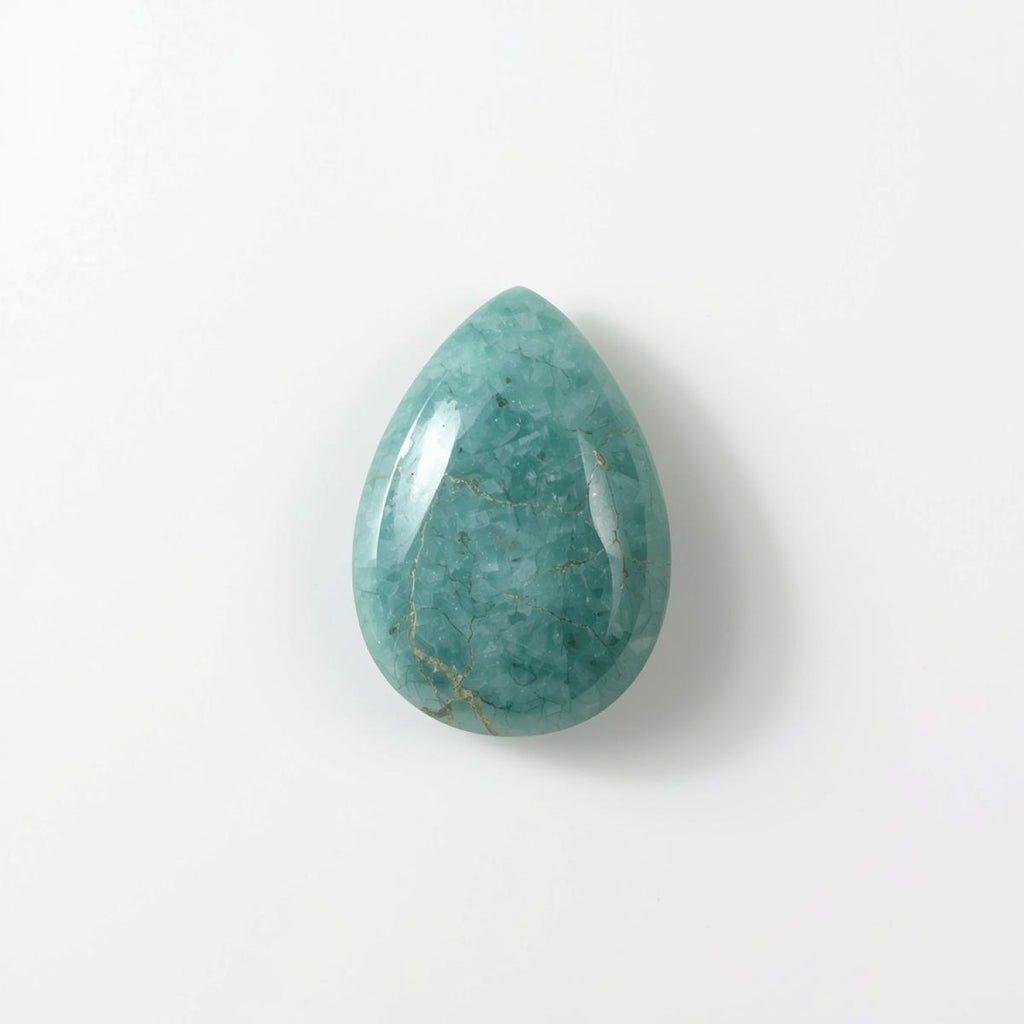 Amazonite 1PC Small 7x9 MM Pear Cabochon Green Natural semi Precious Gems