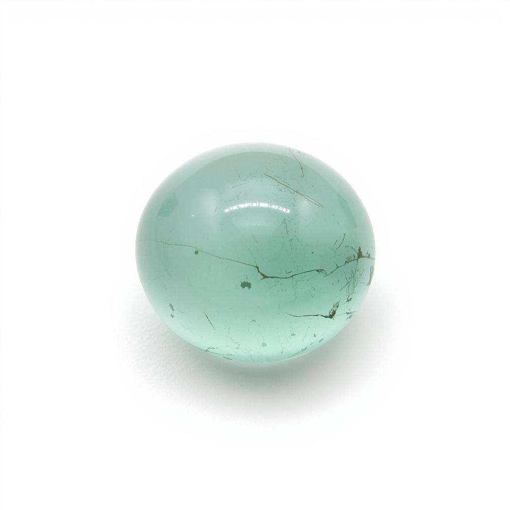 Amazonite 1PC Tiny 6x6 MM Round Cabochon Green Polished semi Precious Loose Gemstones
