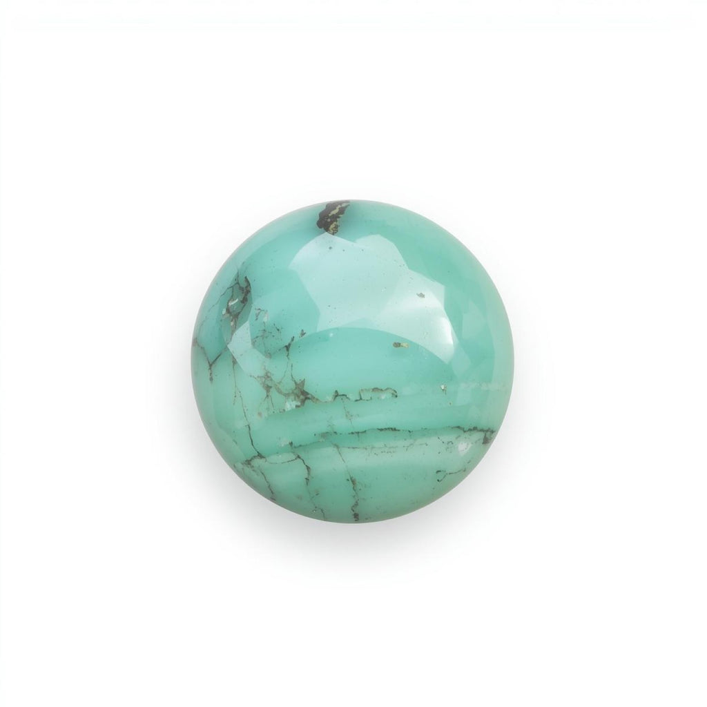 Amazonite 1PC Small 8x8 MM Round Cabochon Green Luster semi Precious Precious Gemstone