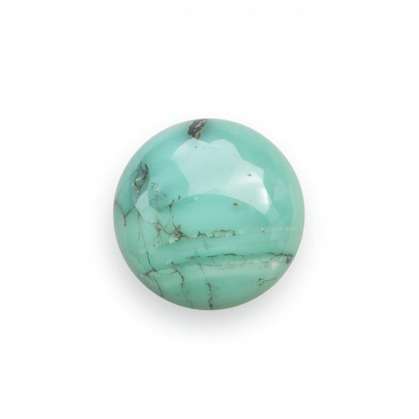 Amazonite 1PC Small 8x8 MM Round Cabochon Green Luster semi Precious Precious Gemstone