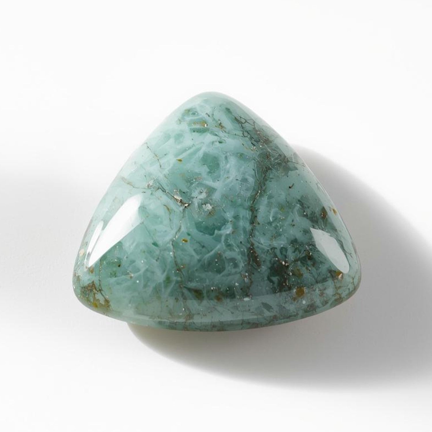 Amazonite 1PC Large 10x10 MM Triangle Cabochon Green Shine semi Precious Precious Gemstone Image secondaire du produit