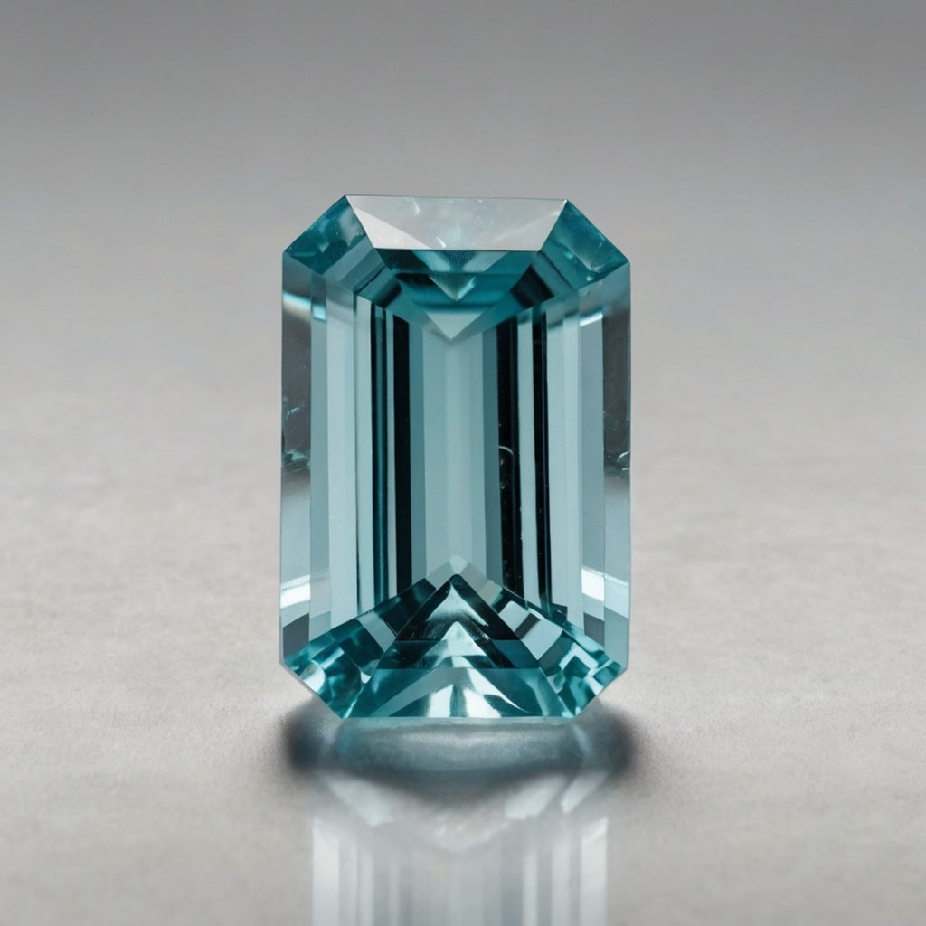 Aquamarine 1PC Small 5x10 MM Baguette Faceted Blue Fine Semi Precious Loose Gemstone