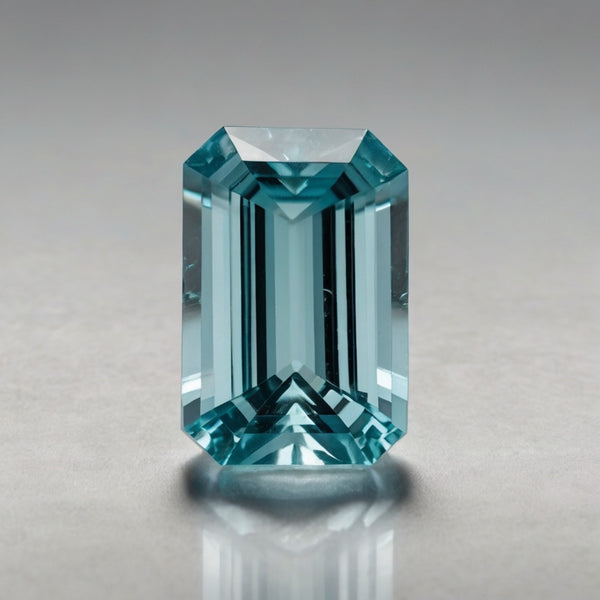 Aquamarine 1PC Medium 7x14 MM Baguette Faceted Blue Natural Semi Precious Gems
