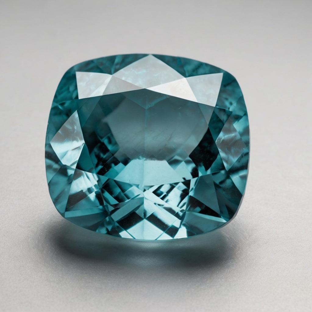 Aquamarine 1PC Small 8x8 MM Cushion Faceted Blue Luster Semi Precious Loose Gems
