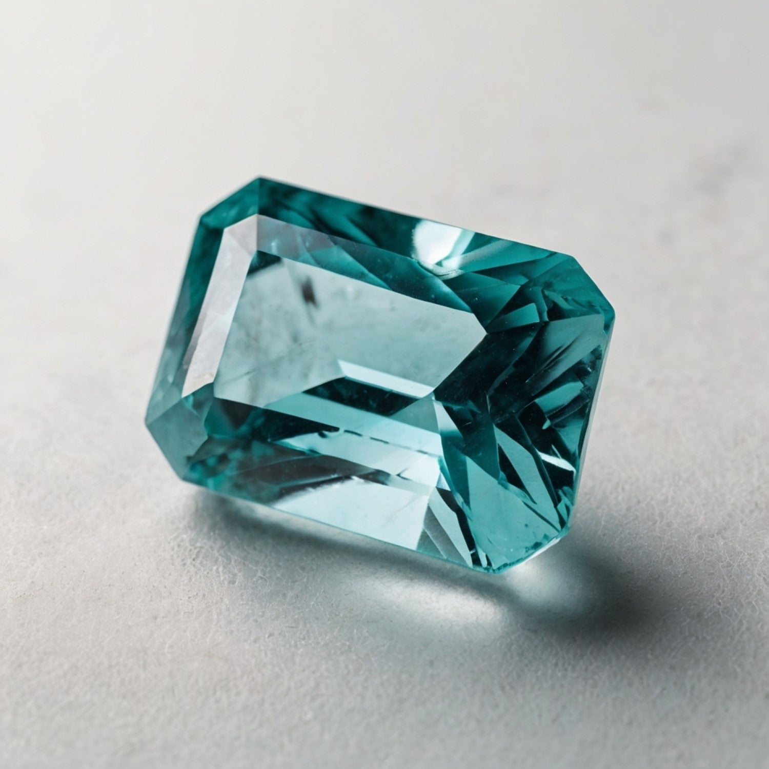 Aquamarine 1PC Chunky 13x18 MM Emerald Faceted Blue Shine Semi Precious Loose Gemstones Image secondaire du produit