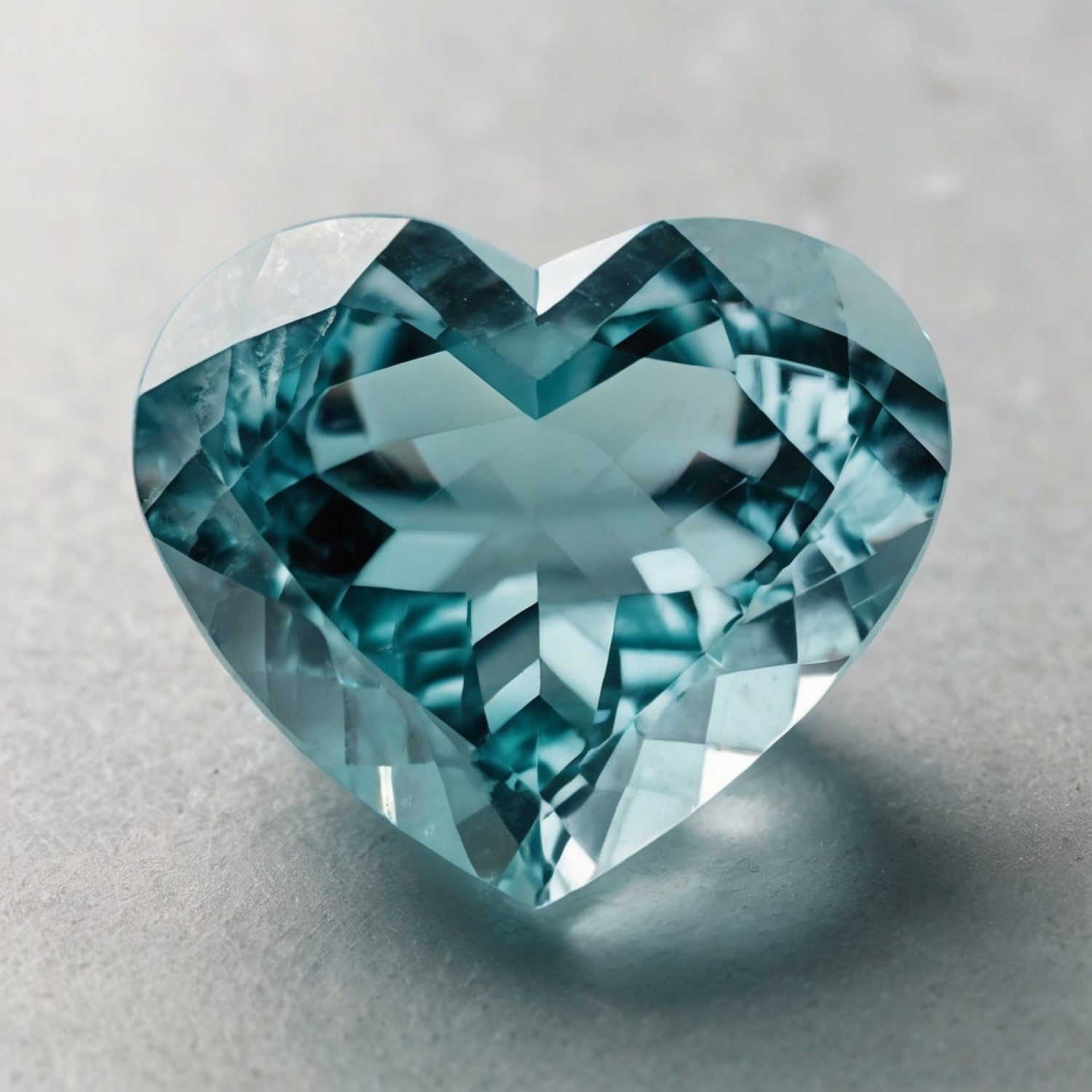 Aquamarin 1PC Groß 10x10 MM Herz Facettiert Blau Glanz Halbedelsteine Lose Edelsteine Zweitbild