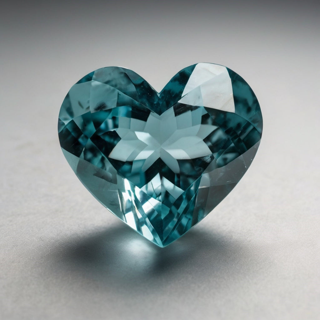 Aquamarine 10PC Tiny 3x3 MM Heart Faceted Blue Fiery Semi Precious Gems