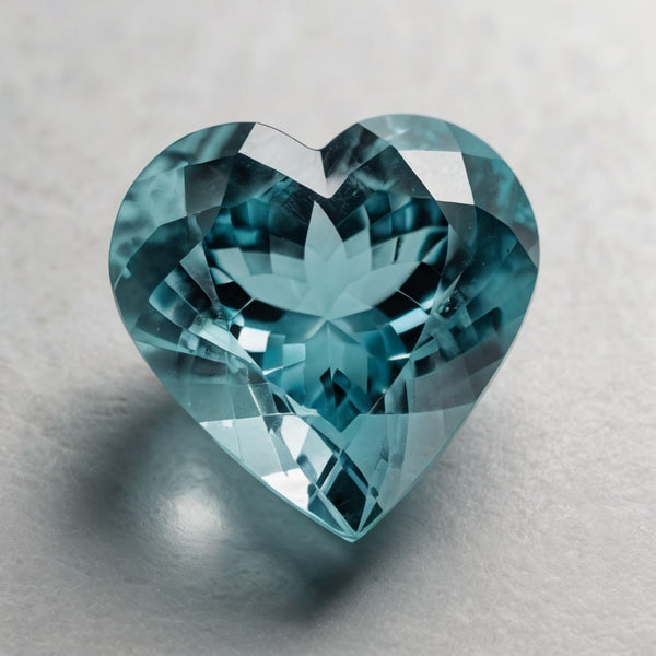 Aquamarine 10PC Tiny 3x3 MM Heart Faceted Blue Fiery Semi Precious Gems