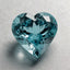 Aquamarine 1PC Tiny 6x6 MM Heart Faceted Blue Polished Semi Precious Loose Gemstones