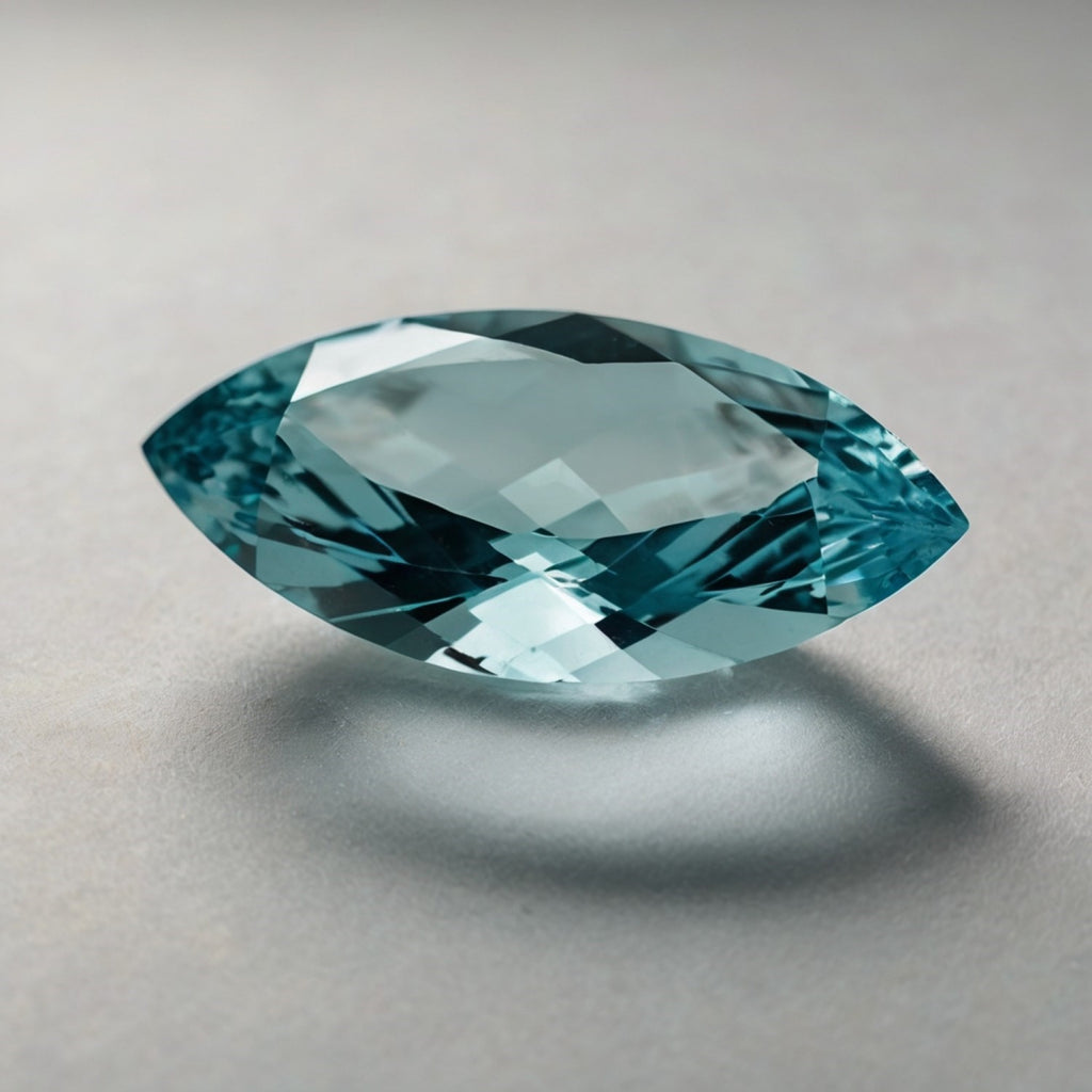 Aquamarine 1PC Chunky 10x20 MM Marquise Faceted Blue Lustrous Semi Precious Gems