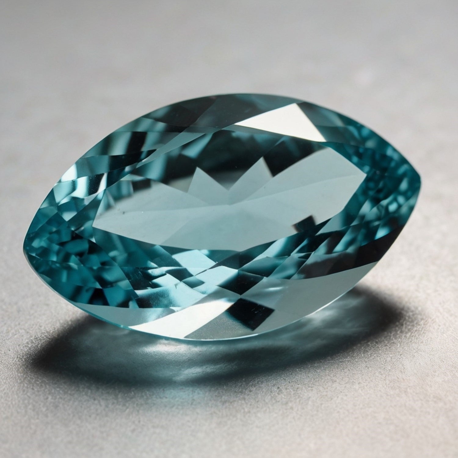 Aquamarine 1PC Small 5x10 MM Marquise Faceted Blue Sparkling Semi Precious Gems Hoofdafbeelding