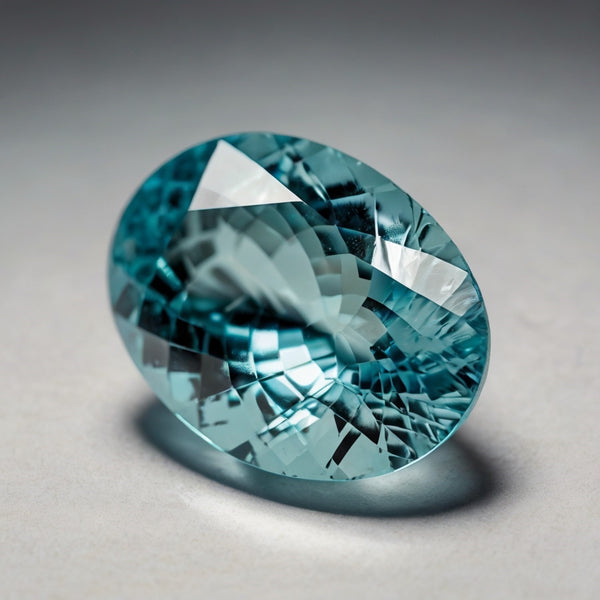 Aquamarine 1PC Chunky 13x18 MM Oval Faceted Blue Brilliant Semi Precious Loose Gemstones