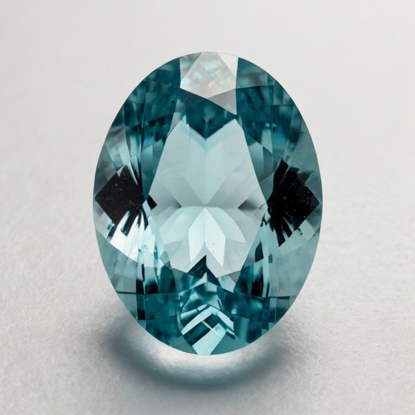 Aquamarine 1PC Small 6x9 MM Oval Faceted Blue Lustrous Semi Precious Loose Gemstone