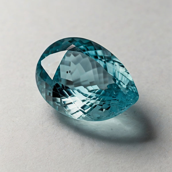 Aquamarine 1PC Tiny 5x7 MM Pear Faceted Blue Fiery Semi Precious Loose Gemstone
