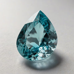 Aquamarine 1PC Small 6x9 MM Pear Faceted Blue Sparkling Semi Precious Gems