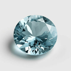 Aquamarine 1PC Large 10x10 MM Round Faceted Blue Shine Semi Precious Loose Gemstones