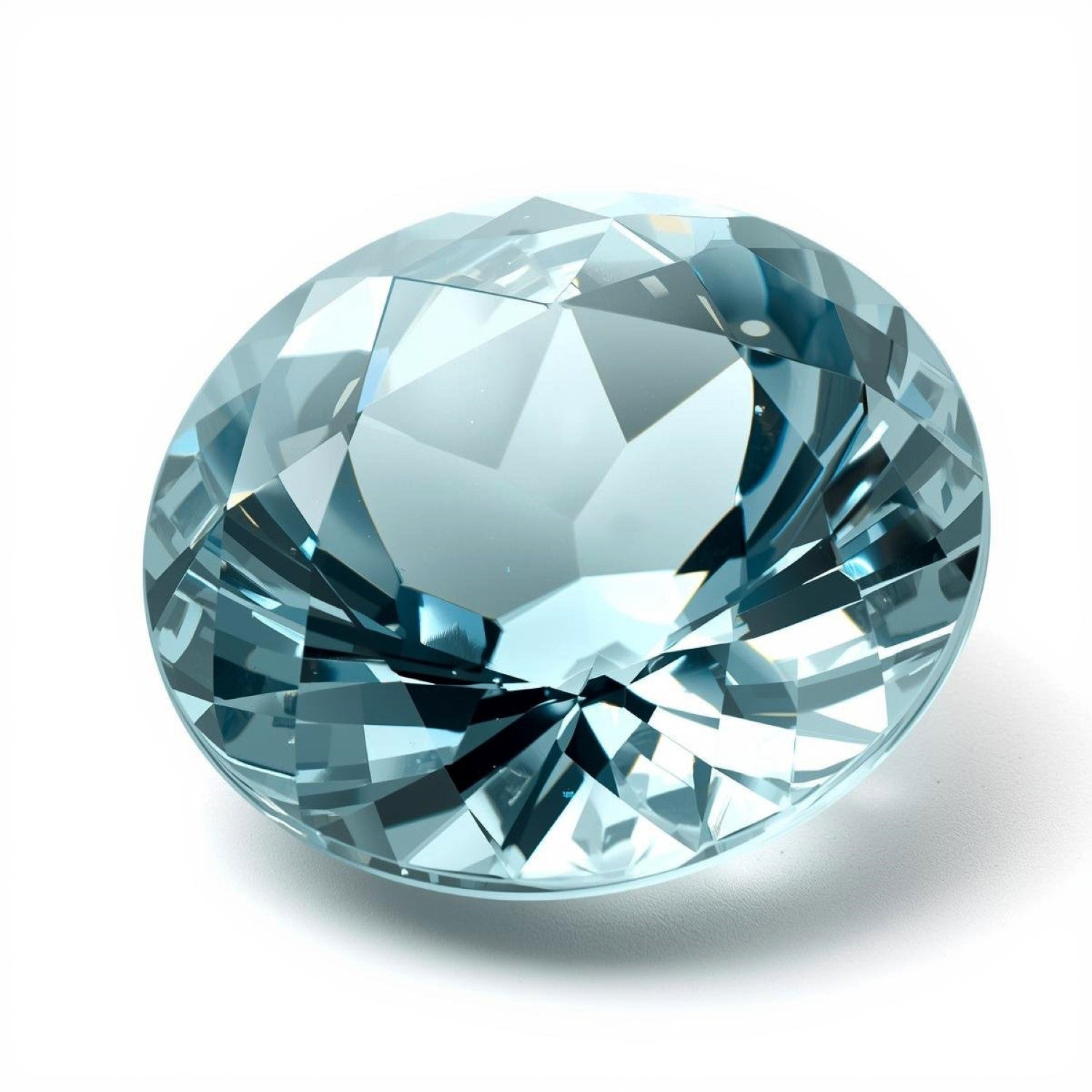 Aquamarine 1PC Chunky 14x14 MM Round Faceted Blue Genuine Semi Precious Loose Gemstones Image principale du produit